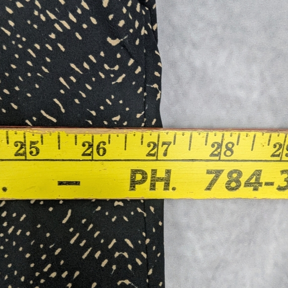 Lauren Ralph Lauren 2x Black And Tan Blouse V-neck No Collar - Picture 11 of 12